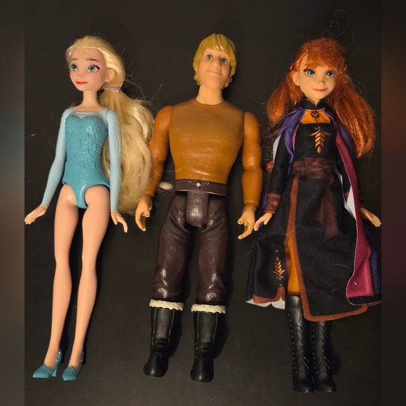 Disney Frozen Barbie Dolls - Elsa Anna & Kristoff - Picture 1 of 10